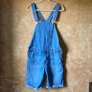 Denim overalls romper